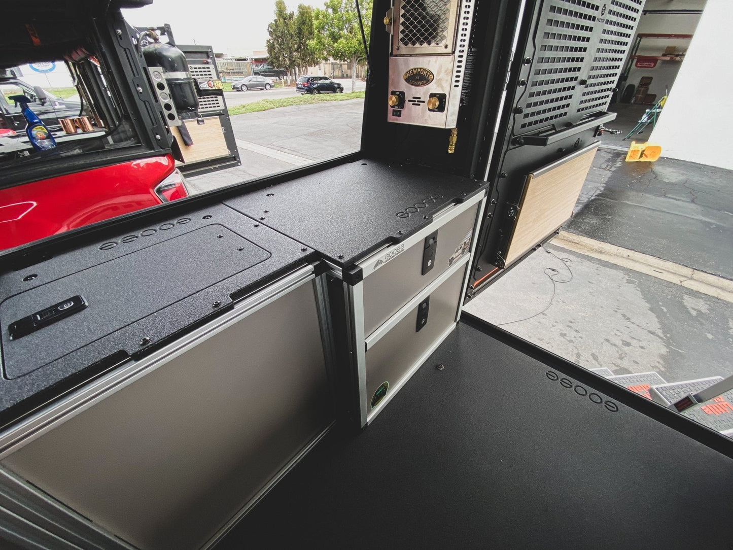 Alu-Cab Alu-Cabin Canopy Camper - Toyota Tundra 2007-2021 2nd and 2.5 Gen. - Rear Double Drawer Module - Goose Gear