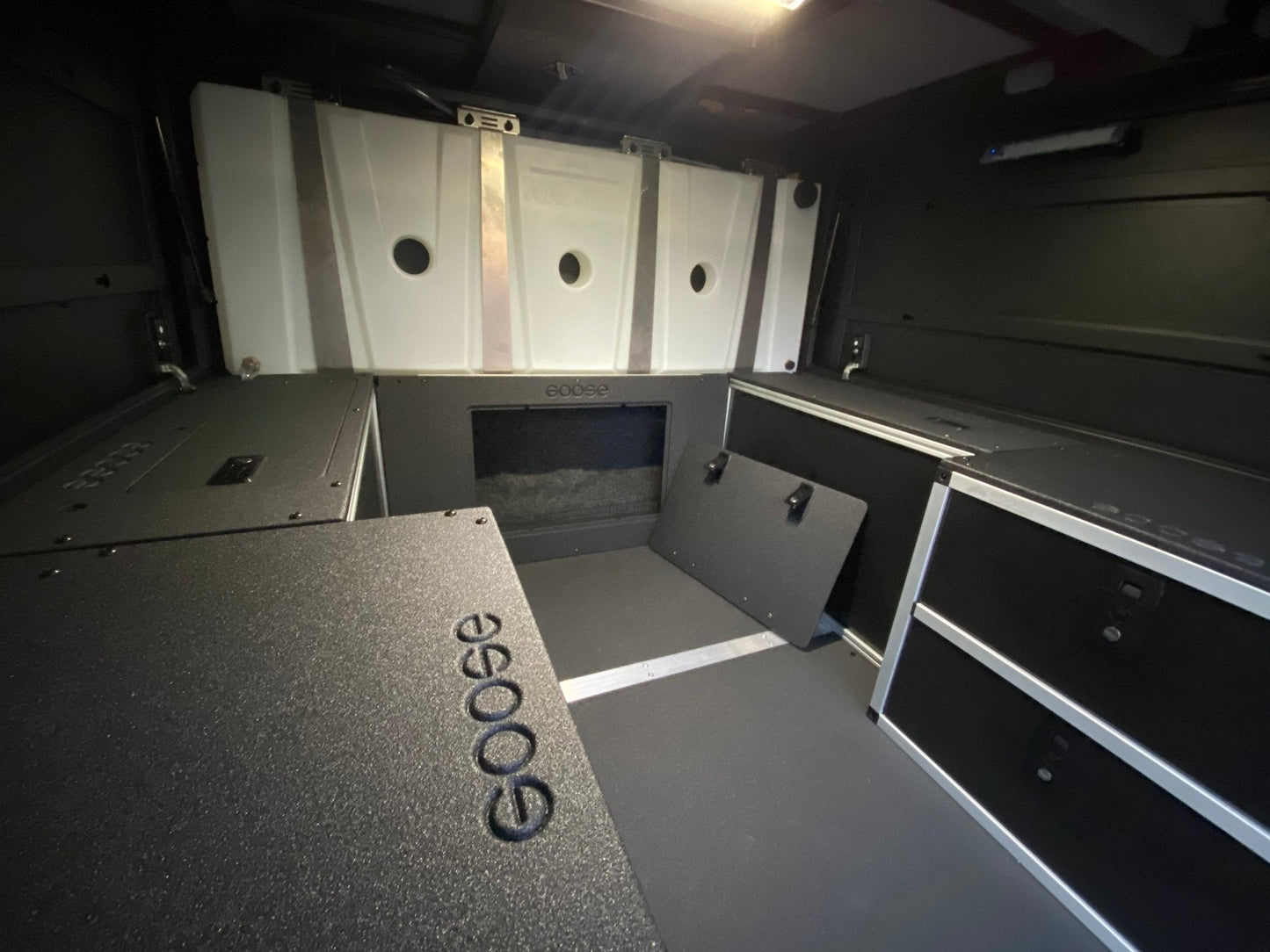 Alu-Cab Canopy Camper - Toyota Tacoma 2005-Present 2nd & 3rd Gen. - Lower Bulkhead Panel - Goose Gear