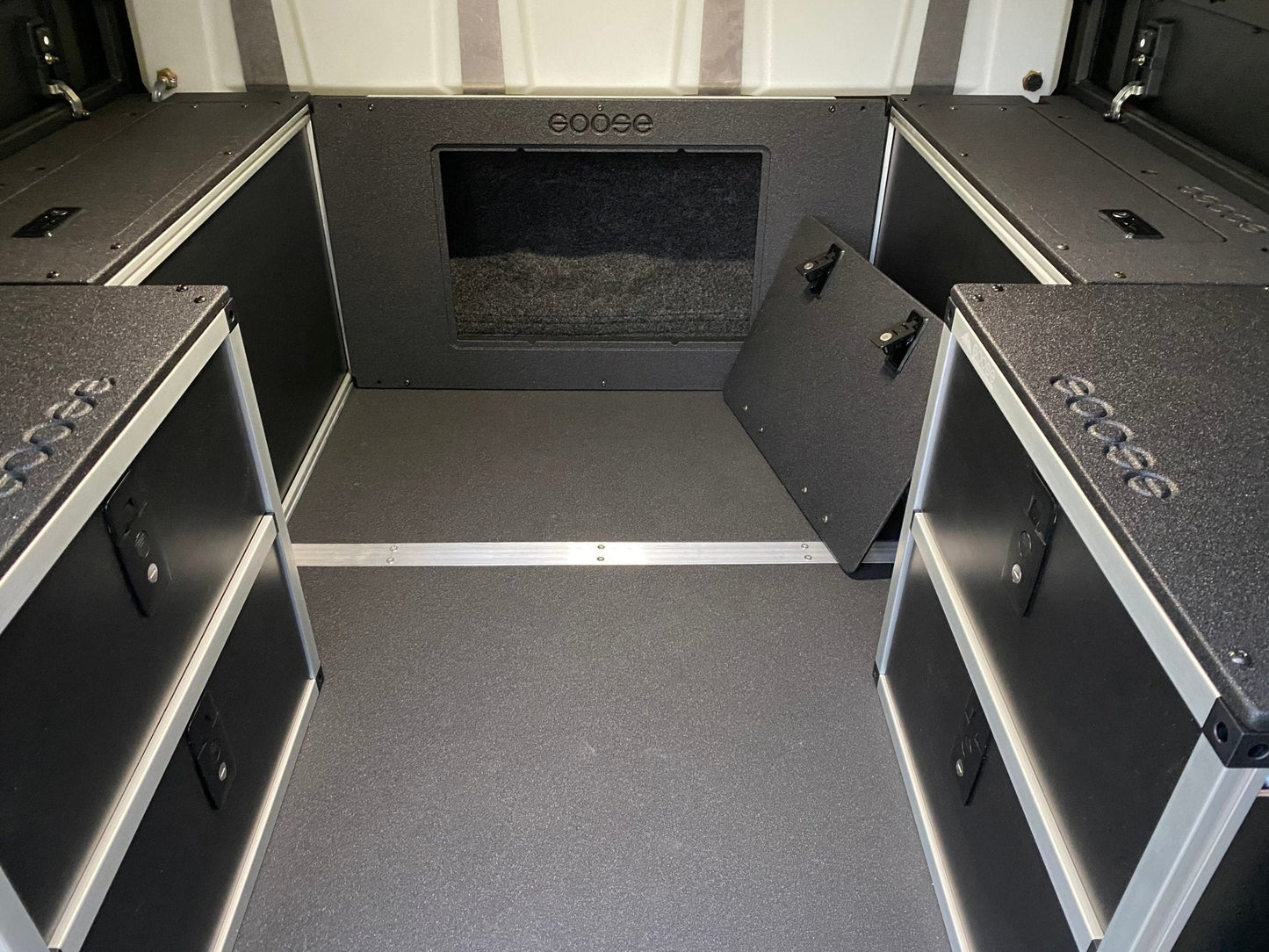 Alu-Cab Canopy Camper - Toyota Tacoma 2005-Present 2nd & 3rd Gen. - Lower Bulkhead Panel - Goose Gear
