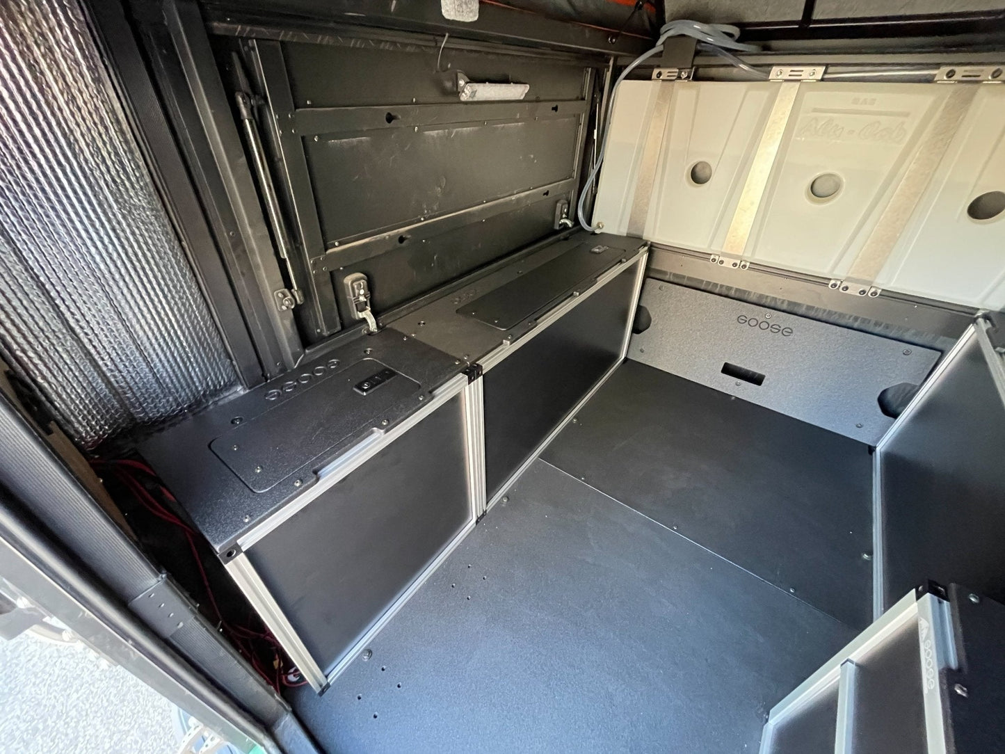 Alu-Cab Canopy Camper V2 - Toyota Tacoma 2005-Present 2nd & 3rd Gen. - Front Utility Module - 6' Bed - Goose Gear