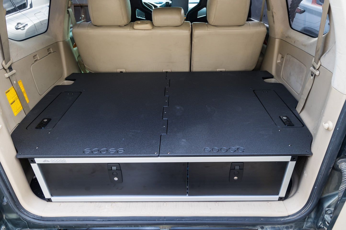 Goose Gear Lexus GX470 2002-2009 1st Gen. - Side x Side Drawer Module with Fitted Top Plate - 41-3/8"W x 10"H x 36"D