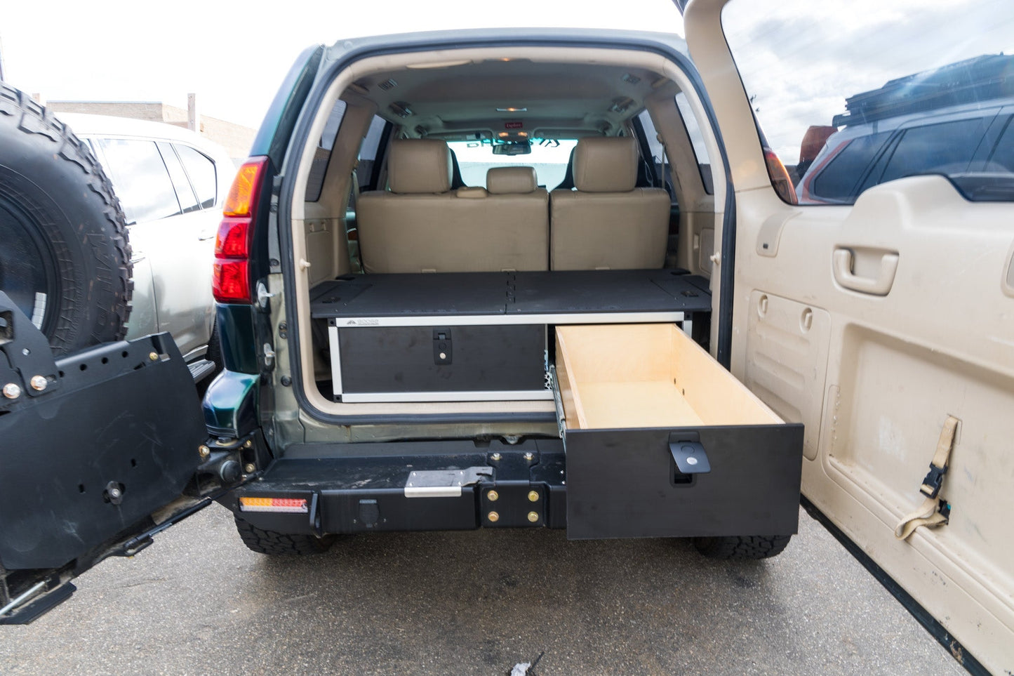 Goose Gear Lexus GX470 2002-2009 1st Gen. - Side x Side Drawer Module with Fitted Top Plate - 41-3/8"W x 10"H x 36"D