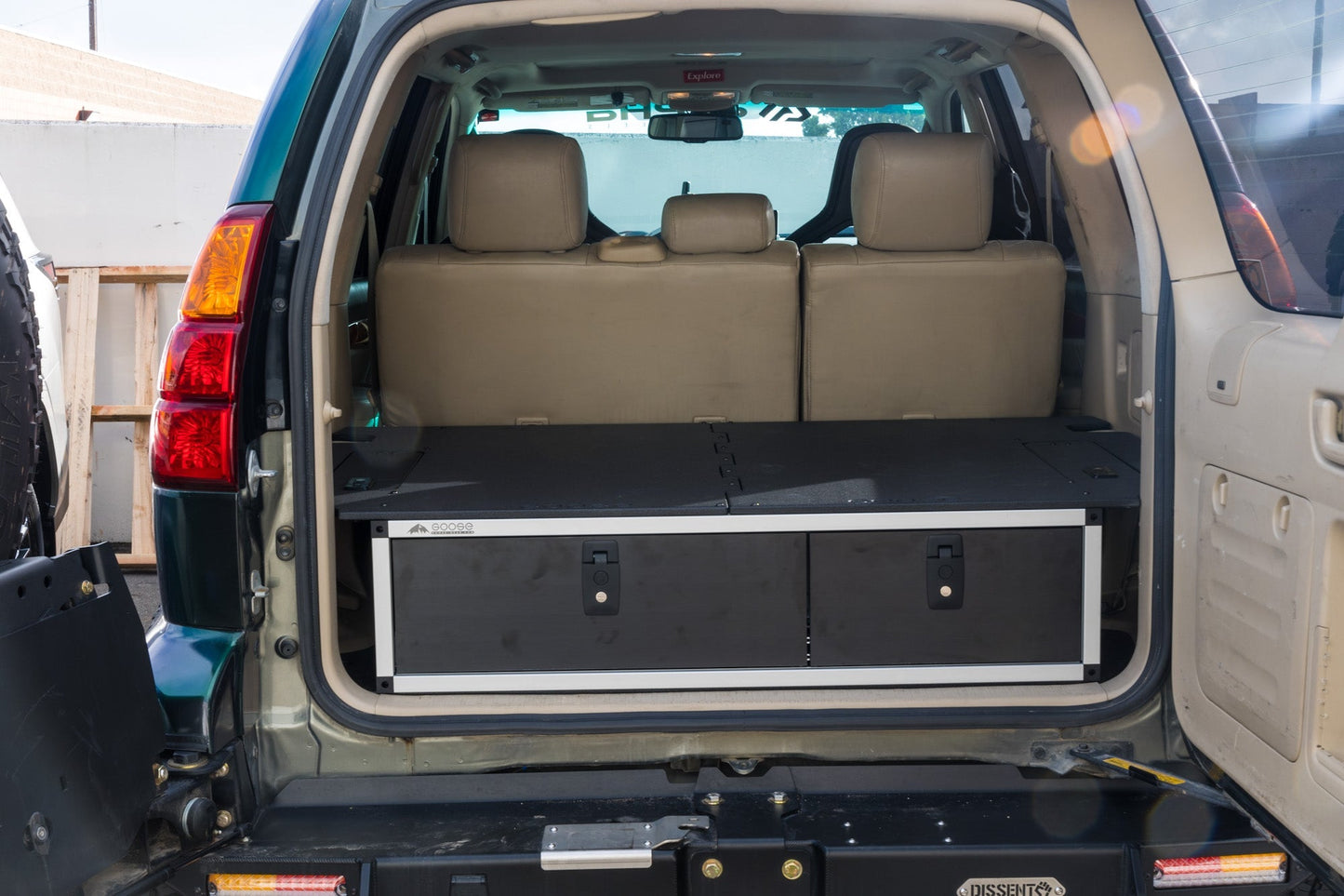 Goose Gear Lexus GX470 2002-2009 1st Gen. - Side x Side Drawer Module with Fitted Top Plate - 41-3/8"W x 10"H x 36"D