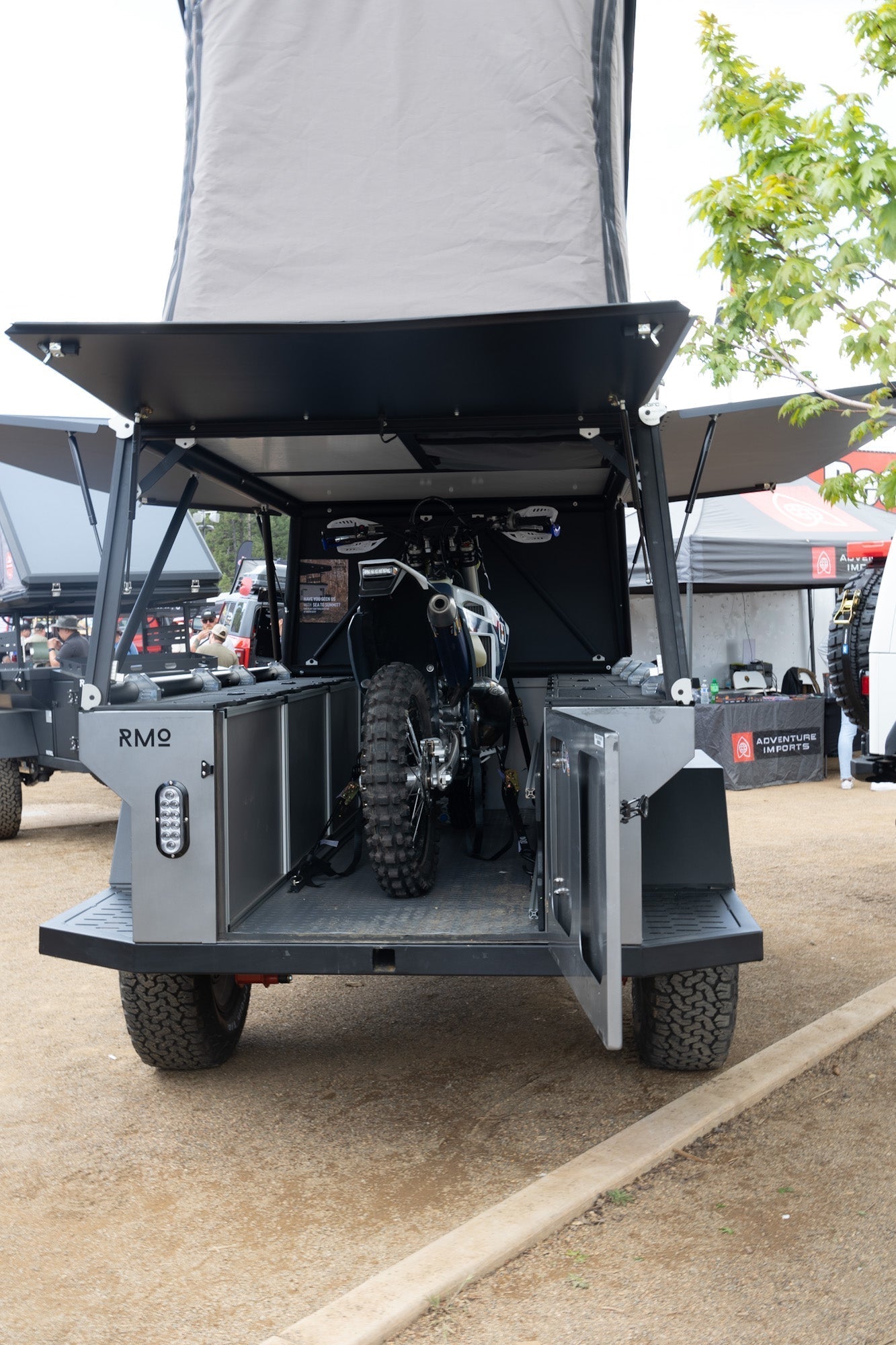 Rustic Mountain Overland Anzac GFC Moto Hauler - Passenger Side Utility Module Package - Goose Gear