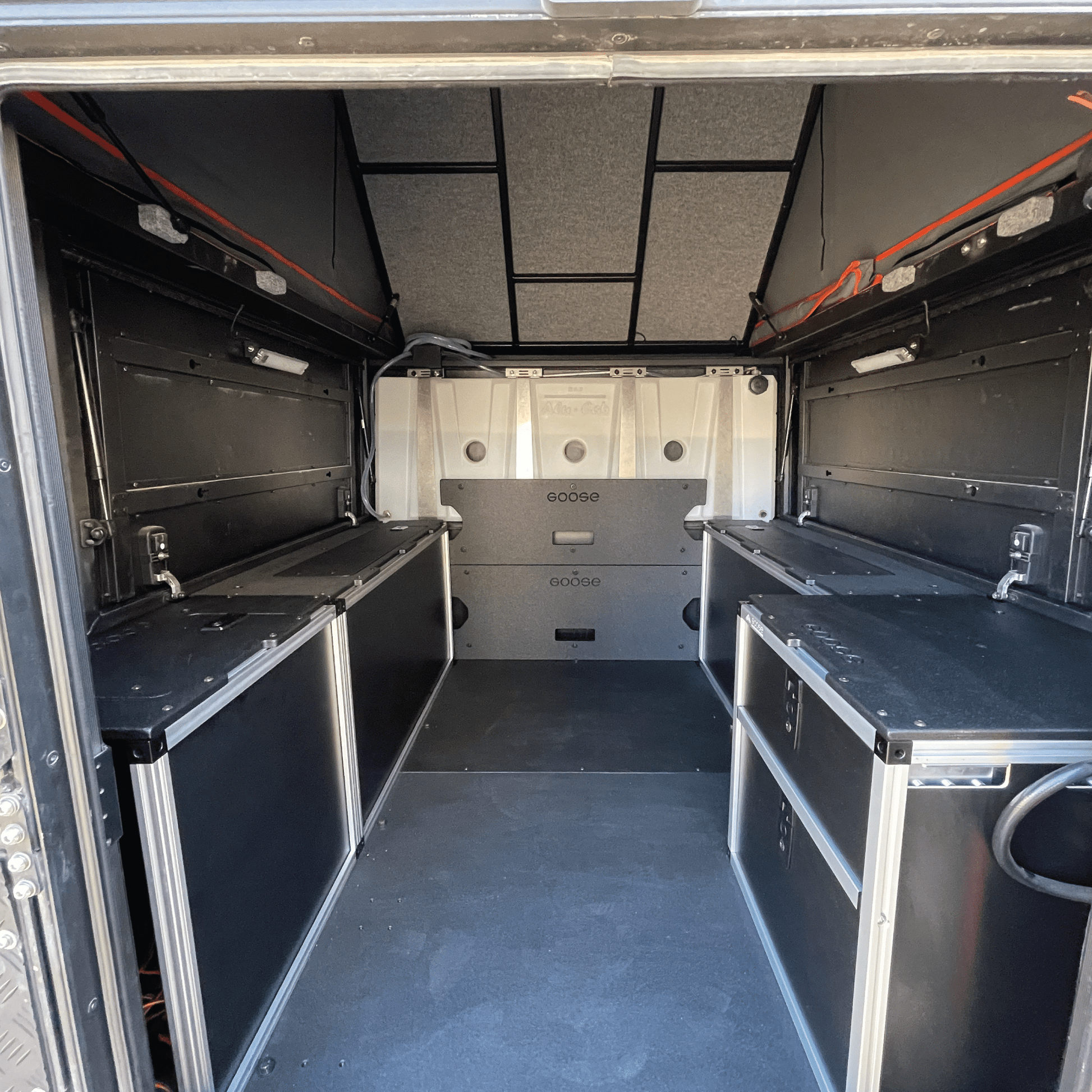 Alu-Cab Alu-Cabin Canopy Camper - Chevrolet Silverado 1500 / GMC Sierra 1500 2019-Present 4th Gen. - Rear Utility Module - Goose Gear