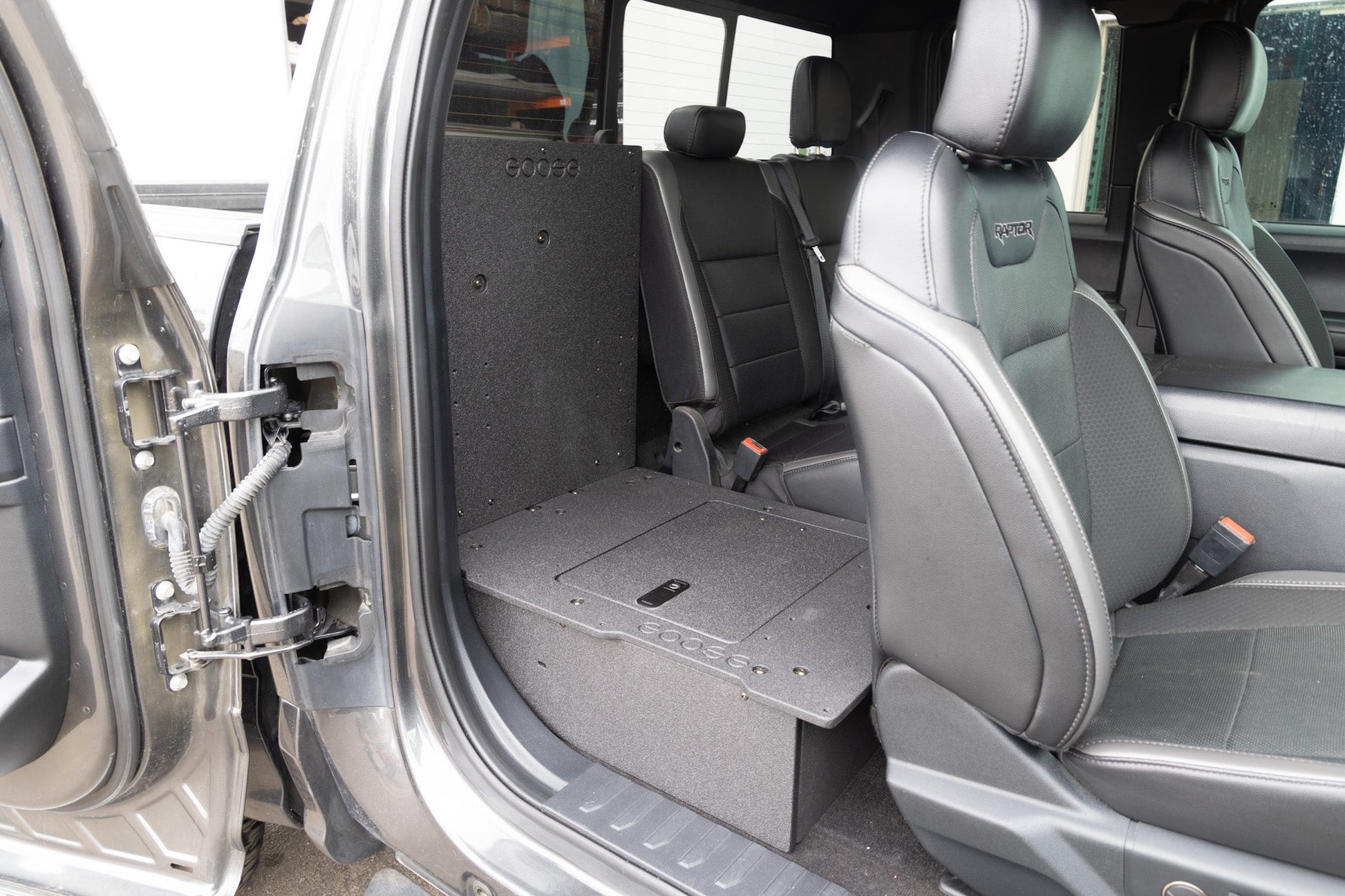 Goose Gear Ford Super Duty F250-F550 2017-Present 4th Gen. Super Cab - Second Row Seat Delete Plate System