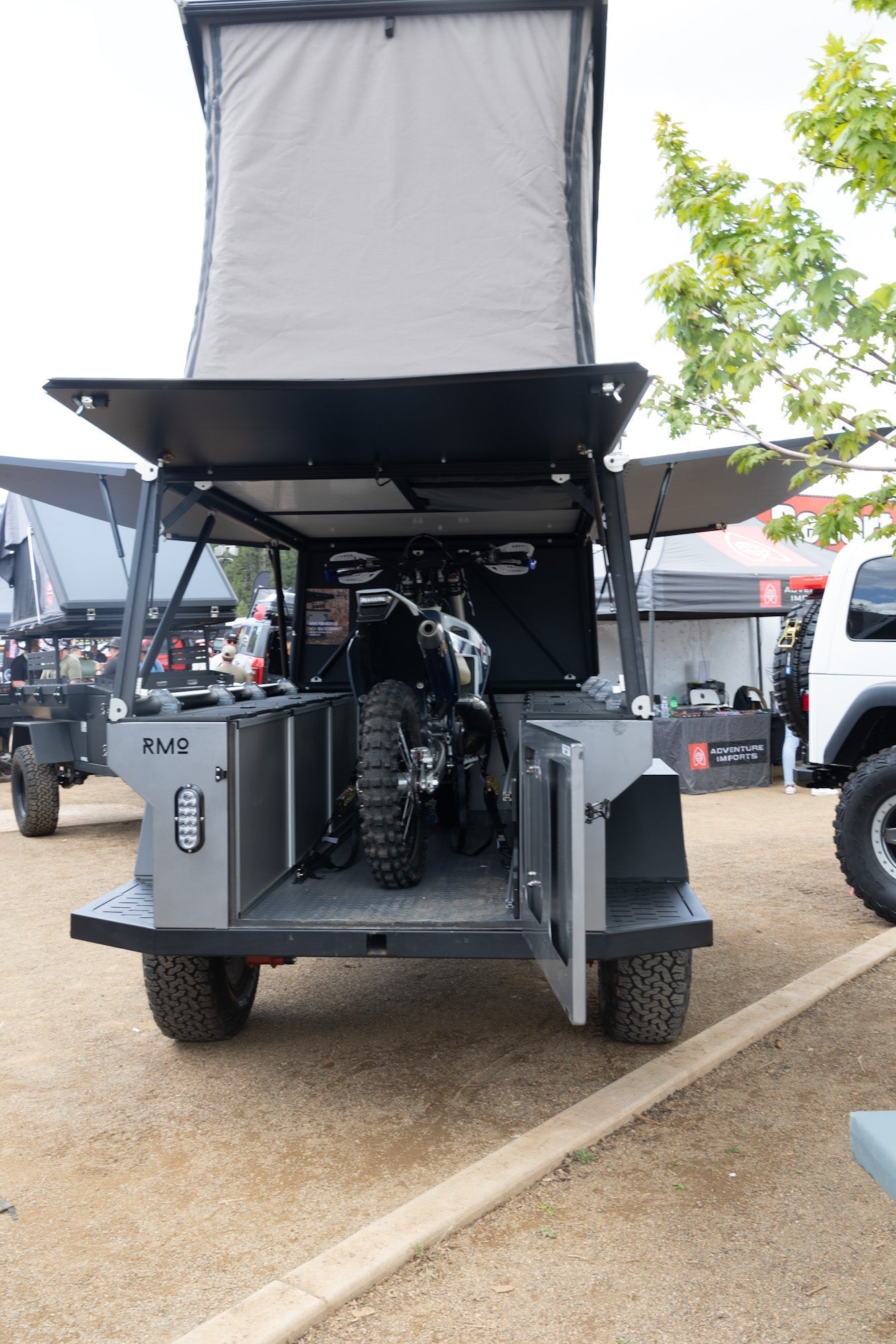 Rustic Mountain Overland Anzac GFC Moto Hauler - Driver Side Utility Module Package - Goose Gear