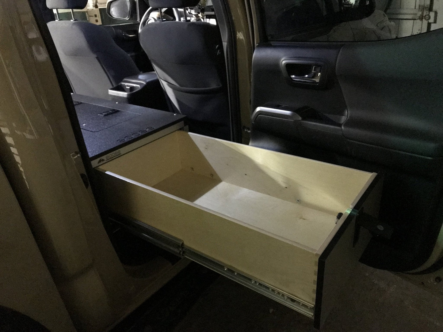 Goose Gear Toyota Tacoma 2005-Present 2nd and 3rd Gen. Double Cab - Second Row Single Drawer Module - 60% Passenger Side